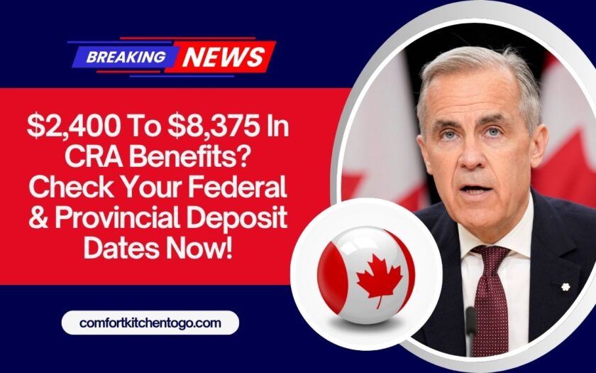 $2,400 To $8,375 In CRA Benefits? Check Your Federal & Provincial Deposit Dates Now!