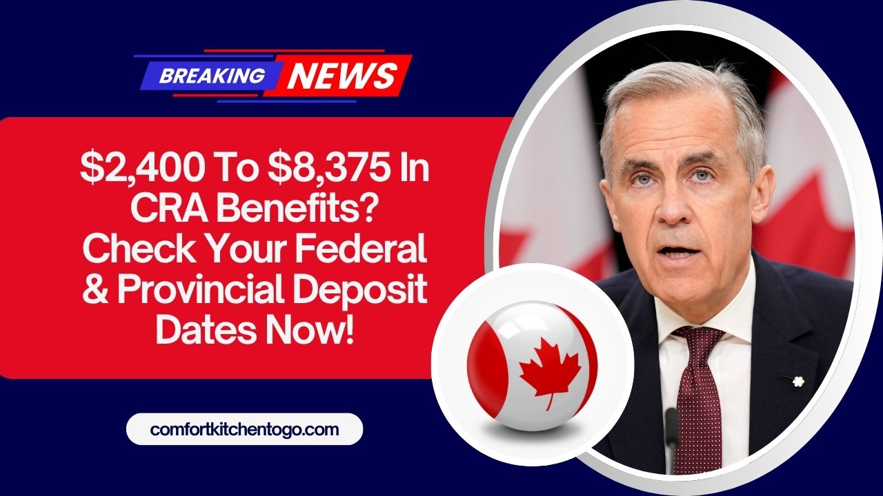 $2,400 To $8,375 In CRA Benefits? Check Your Federal & Provincial Deposit Dates Now!