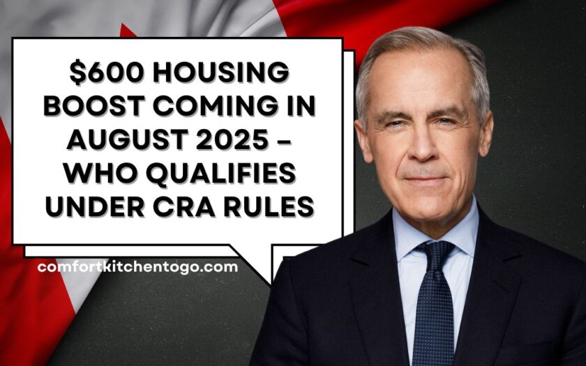 $600 Housing Boost Coming in August 2025 – Who Qualifies Under CRA Rules